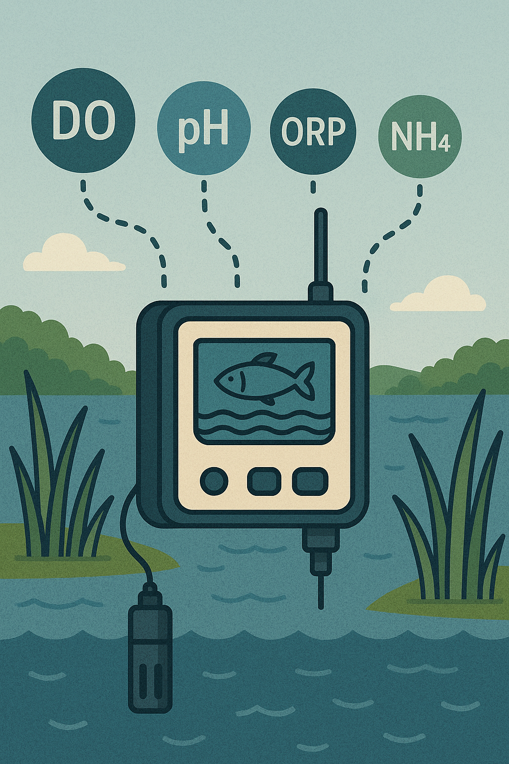 Aquaculture Water Quality Monitoring: Complete Guide to DO, pH, ORP, EC, and NH4 Sensors