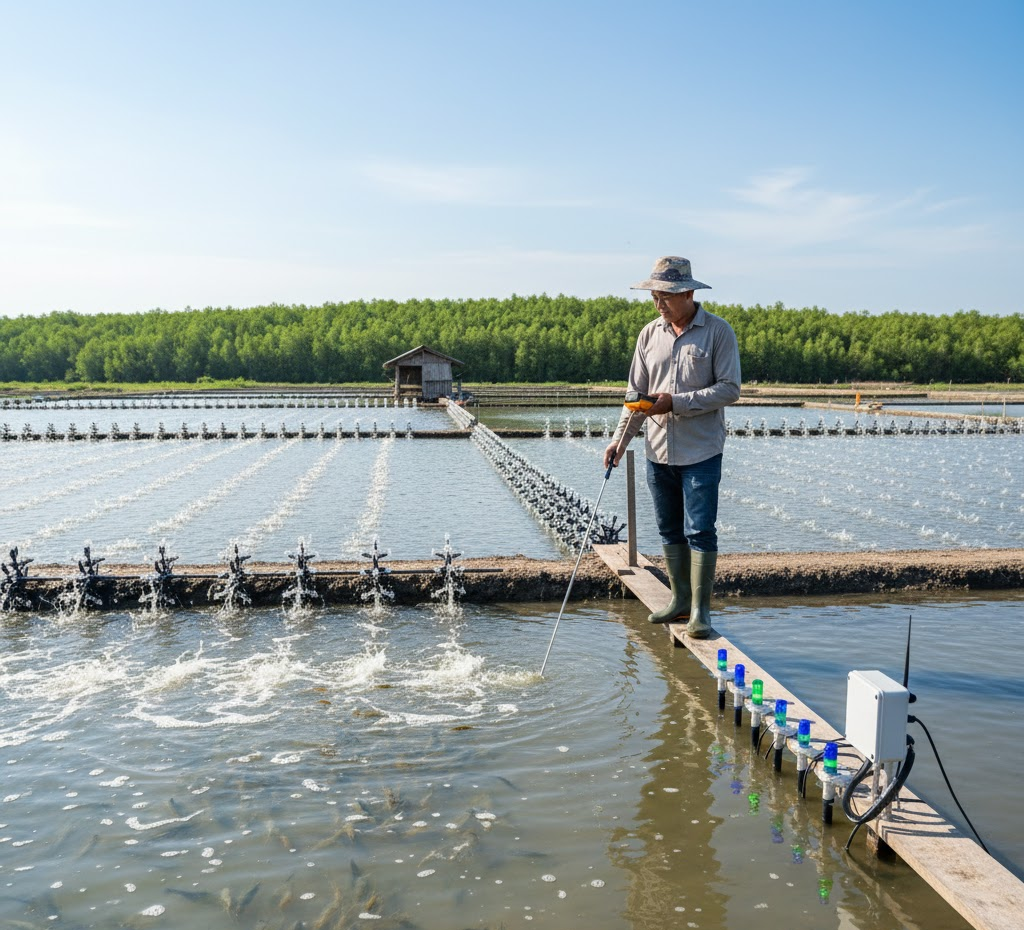 Shrimp Farm Water Quality Monitoring: Parameters, Ranges, and Sensor Selection for Vannamei and Monodon